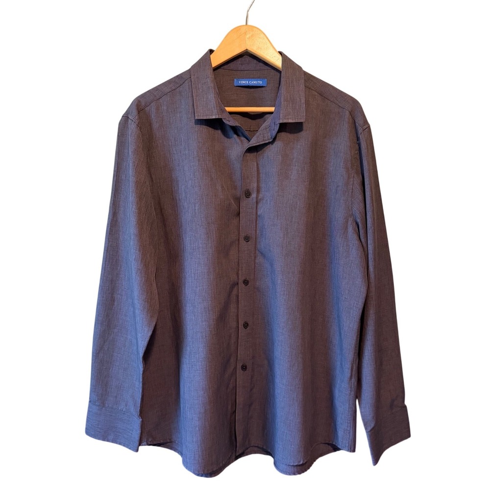 Vince Camuto Mens XL Grey Long Sleeve Button Down Shirt